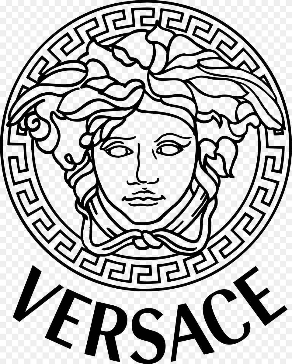 Versace Medusa Logo Vector, Gray Free Transparent Png