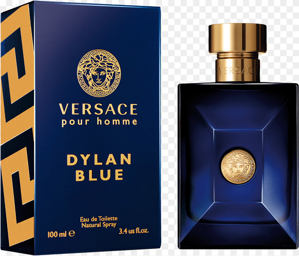 Versace Pour Homme Dylan Blue, Bottle, Cosmetics, Perfume Png