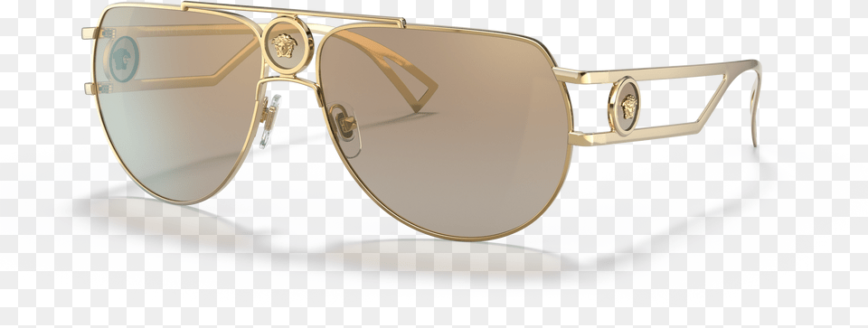Versace Ve2225 60 Brown Gold Icon, Accessories, Glasses, Sunglasses Free Png Download