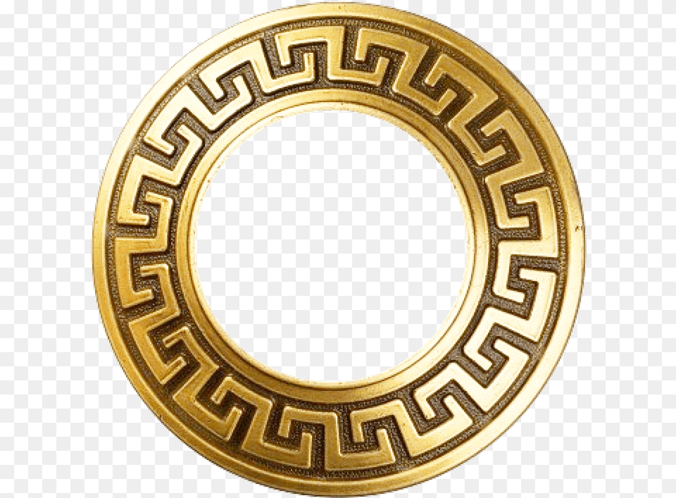 Versace Vintage Gold Ornate Frame Gold Versace Circle, Bronze Free Png