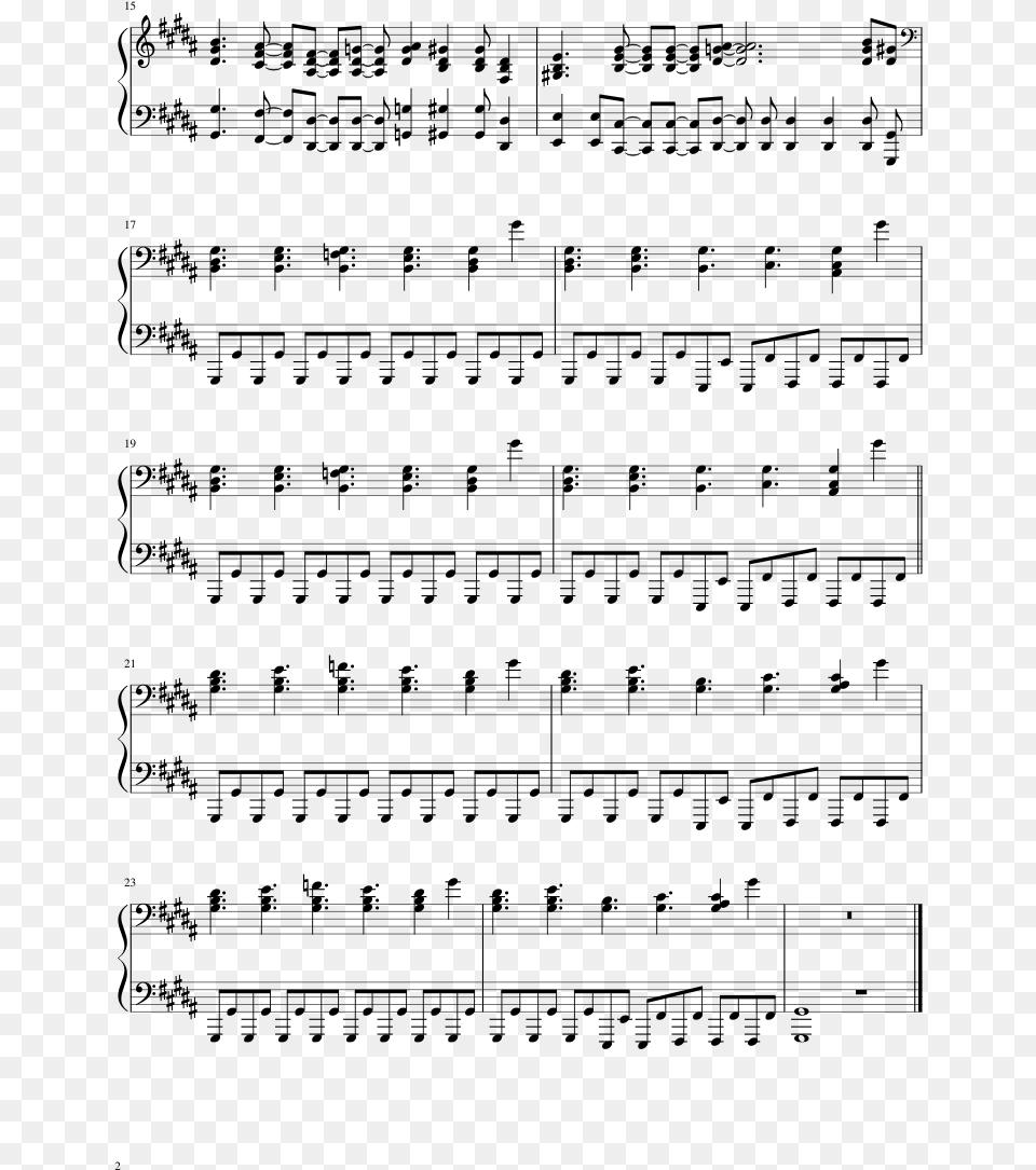 Version One Sheet Music For Everything Is Awesome Partitura, Gray Png