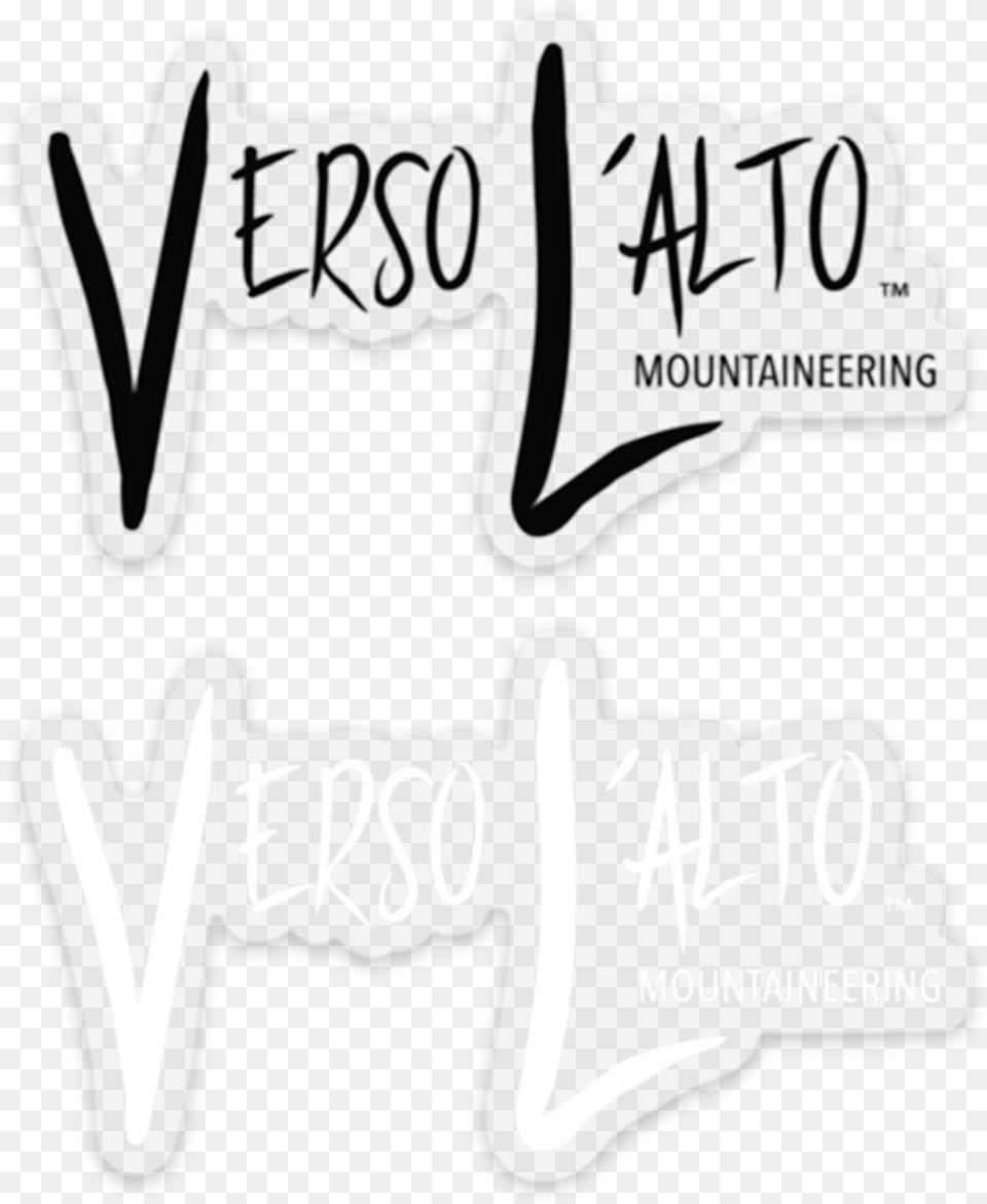 Verso Lalto Mountaineering Logo Calligraphy, Sticker, Text Free Png Download