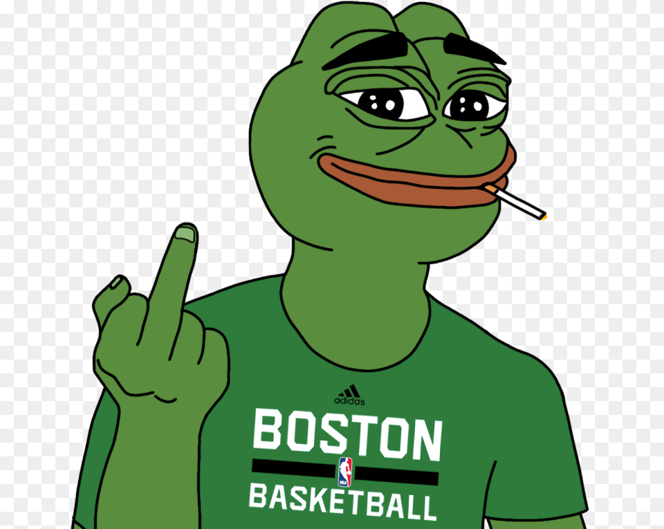 Vertebrate Pepe Tshirt Frog Pol Green Boston Basketball Practice Jersey, T-shirt, Clothing, Person, Man Png Image