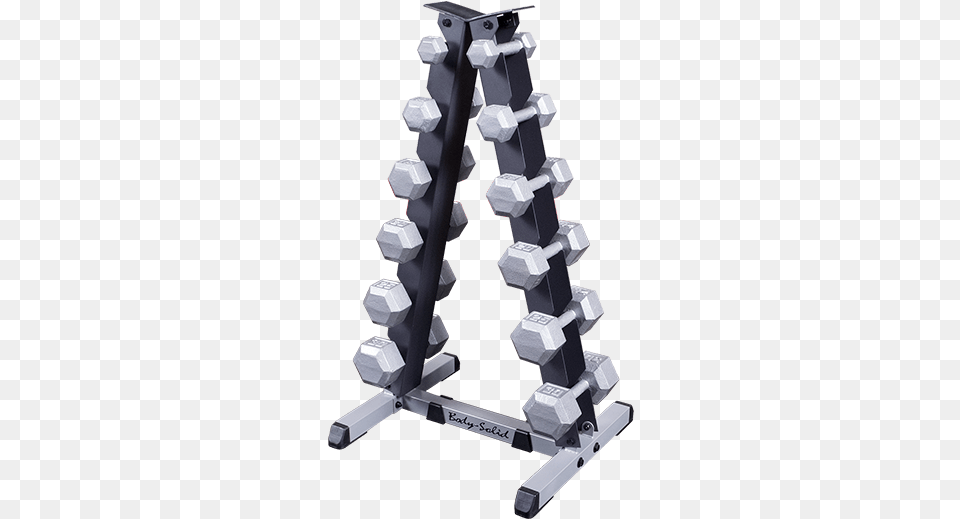 Vertical Dumbbell Rack Body Solid Gdr44 Dumbbell Rack And Set Silver, Chess, Game, Working Out, Fitness Free Png Download