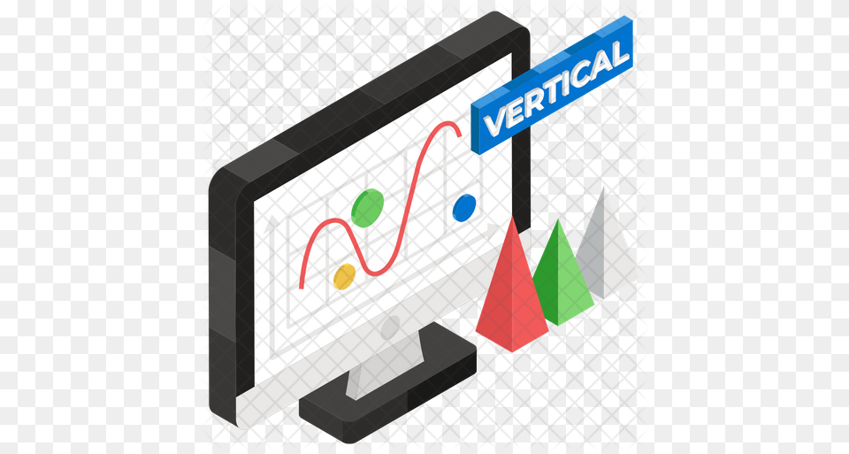 Vertical Line Graph Icon Of Flat Style Graphic Design Free Transparent Png