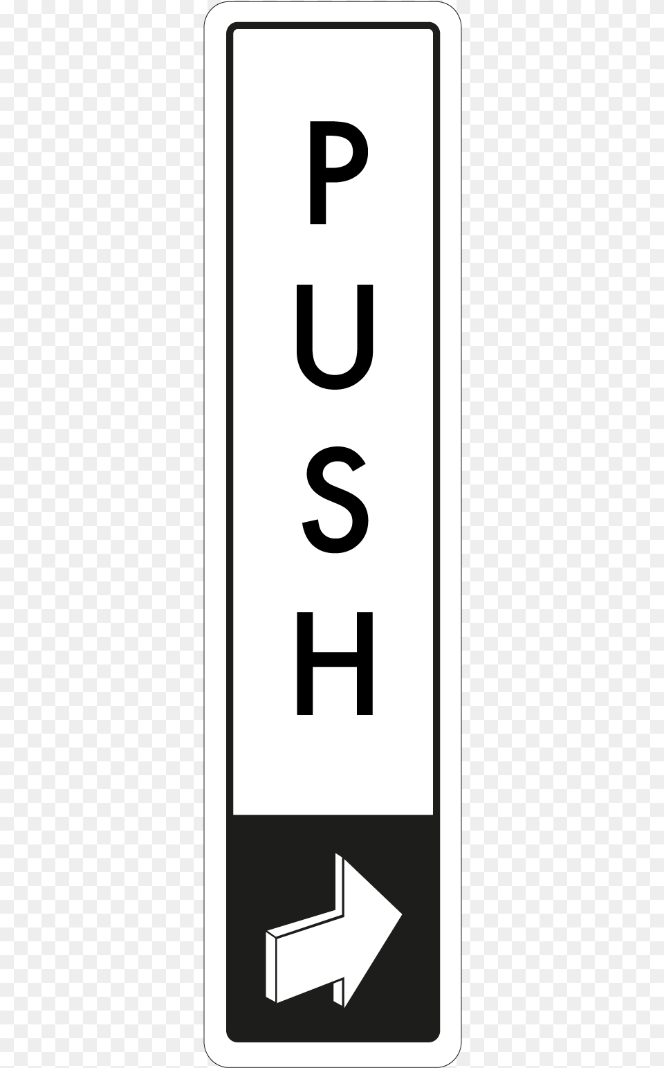 Vertical Push Door Sign Sign, Symbol Free Png