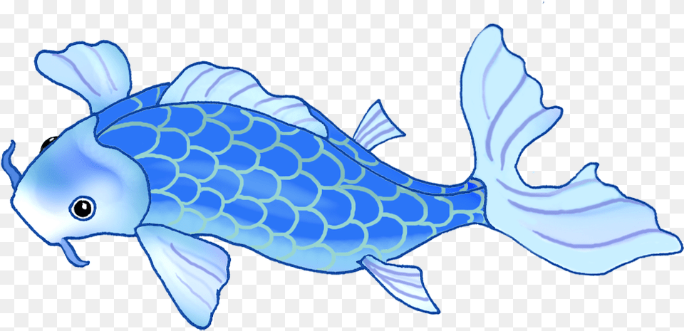 Very Blue Koi Fish Blue Koi Fish Clipart, Animal, Sea Life, Aquatic, Water Png