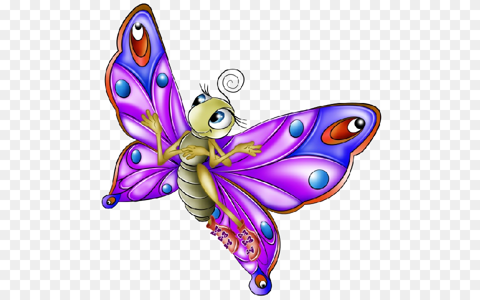 Very Colourful Butterfly Cartoon Images All Images Are, Animal, Bee, Insect, Invertebrate Free Transparent Png