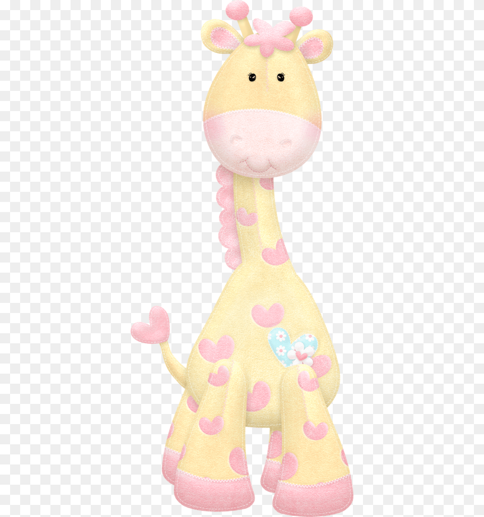 Very Cute Yellow And Pink Giraffe Print Baby Pink Giraffe Clipart, Plush, Toy Png