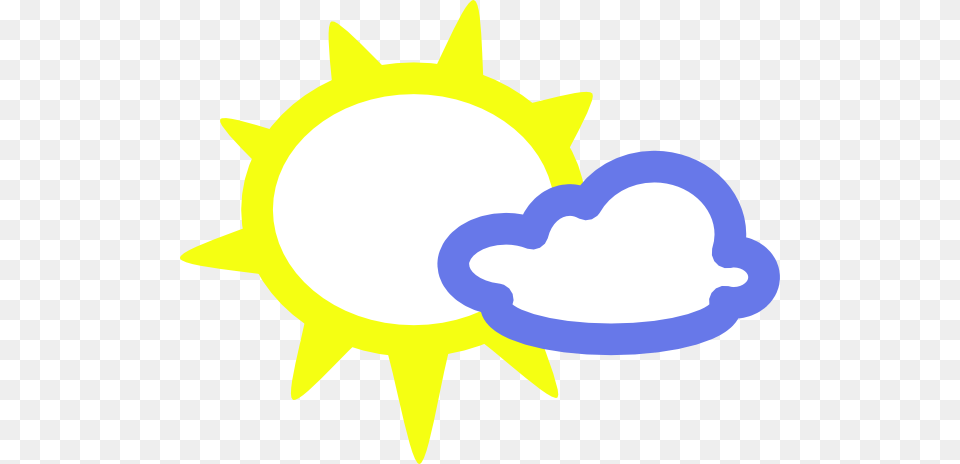 Very Light Clouds And Sun Weather Symbols Clip Art, Animal, Fish, Sea Life, Shark Free Png Download