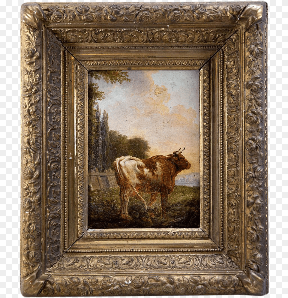 Very Old Paintings In Frames, Art, Painting, Animal, Cattle Png Image