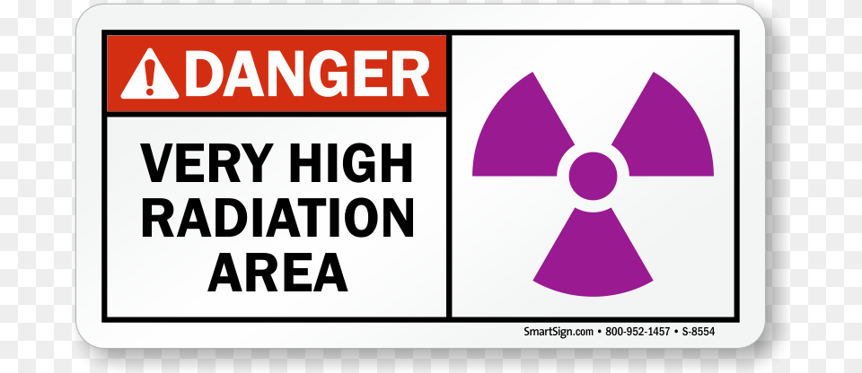 Very Radiation Area Sign Smartsign By Lyle S 8536 Eu 14 Caution Very High Radiation, Symbol Free Png Download