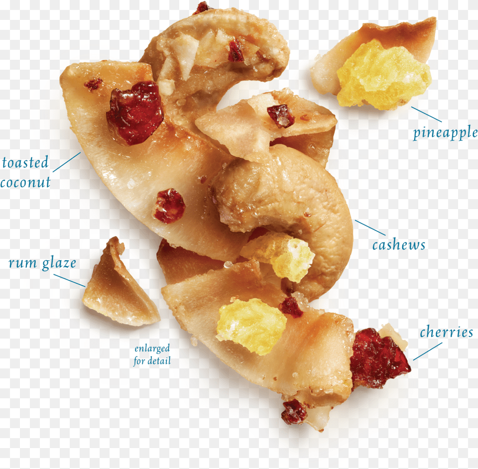 Very Small Thumbnail Sahale Snacks Pineapple Rum Cashew Coconut Snack Mix, Food, Plate, Dessert, Pastry Free Png
