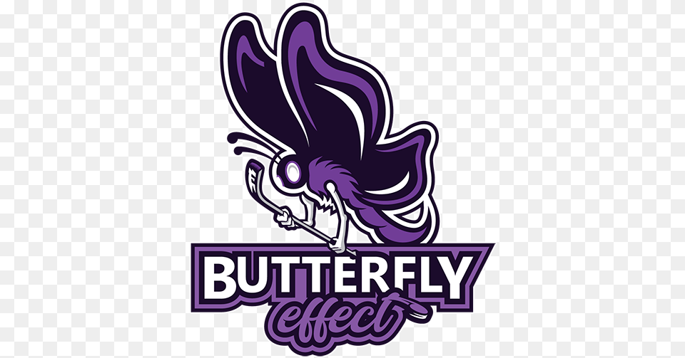 Vesa Pompa Hc Butterfly Effect Nhl Gamer Butterfly Gaming Logo, Purple, Dynamite, Weapon Free Transparent Png