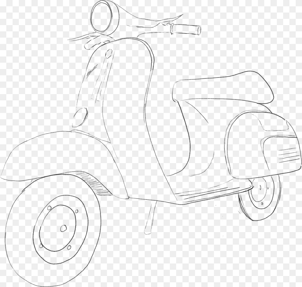 Vespa, Gray Free Png