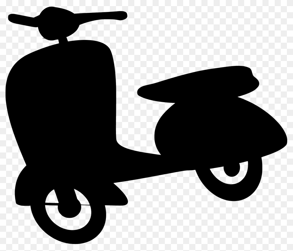 Vespa Scooter Silhouette, Vehicle, Transportation, Tool, Plant Free Png Download