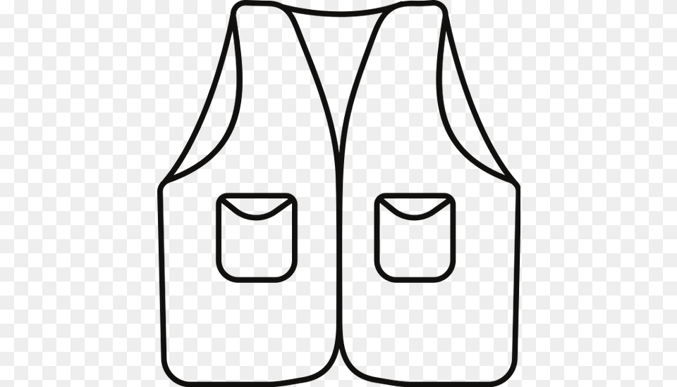Vest Clipart Black And White, Clothing, Lifejacket, Apron Free Png