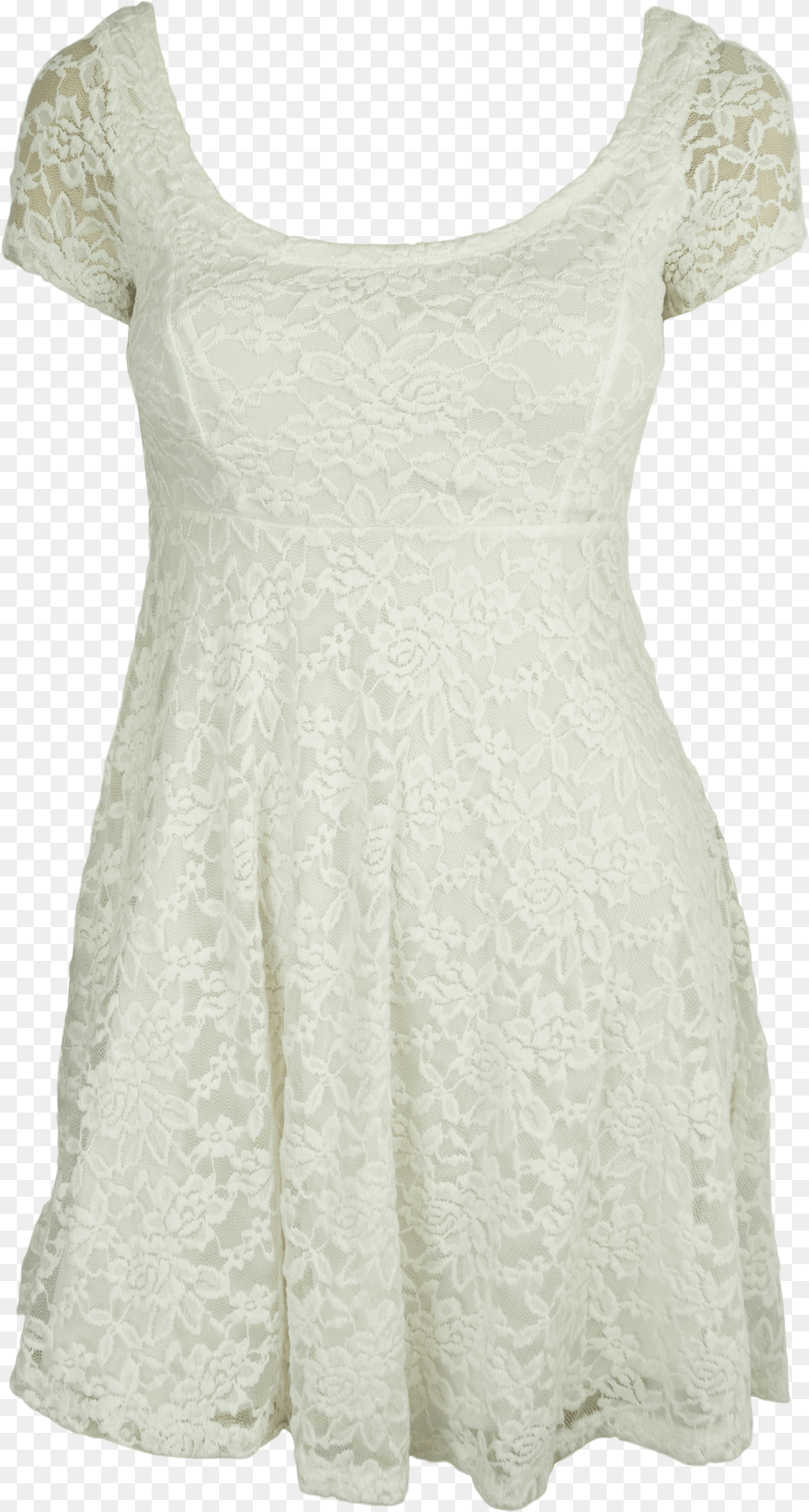 Vestido De Encaje Color Blanco Cocktail Dress Free Png