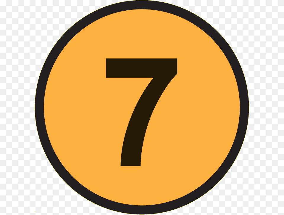 Vet 7 Circle Number 7 In A Circle, Symbol, Text, Disk Png Image