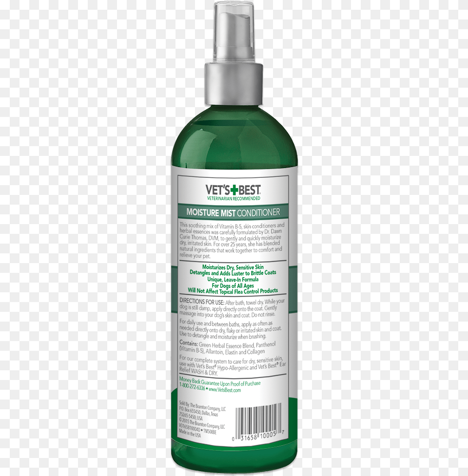 Vet Best Moisture Mist Conditioner For Dogs 16oz Hot Spot Spray For Dogs, Bottle, Cosmetics, Perfume Free Png Download