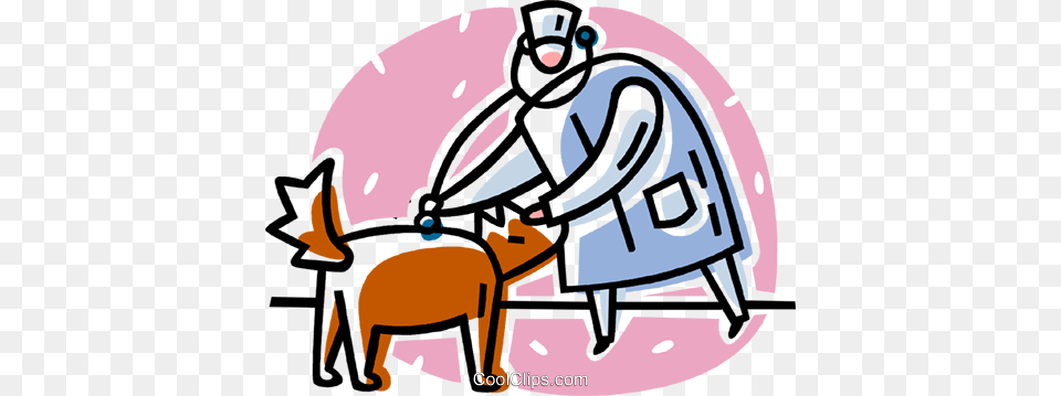 Vet Examining A Dog Royalty Vector Clip Art Illustration, Clothing, Coat Png