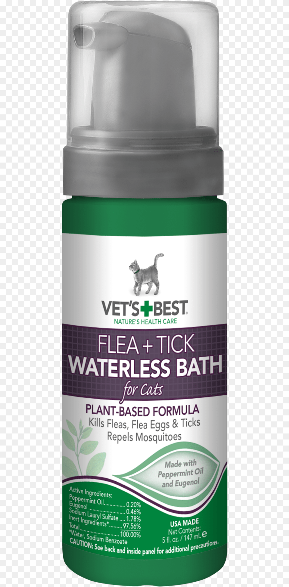 Vet S Best Flea And Tick Waterless Bath Foam Dry Shampoo Vet S Best Waterless Cat Bath, Herbal, Herbs, Plant, Cosmetics Free Png Download