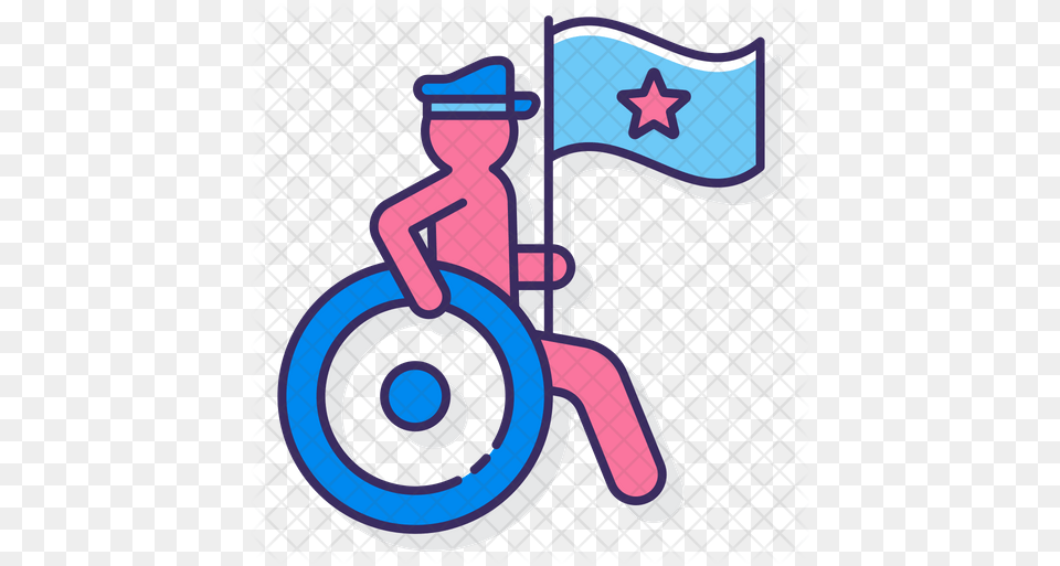 Veteran In Wheelchair Icon Icon, Symbol, Text, Number Png