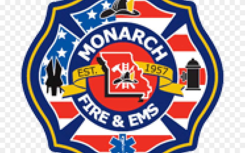 Veteran Monarch Firefighters Face Off In Stair Climb, Badge, Logo, Symbol, Emblem Png