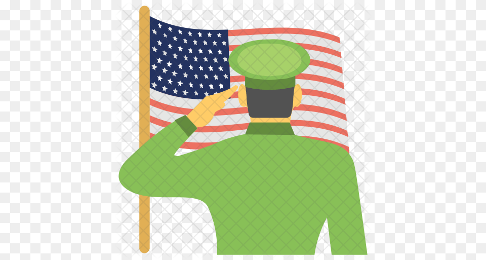 Veterans Day Icon Illustration, People, Person, American Flag, Flag Free Png