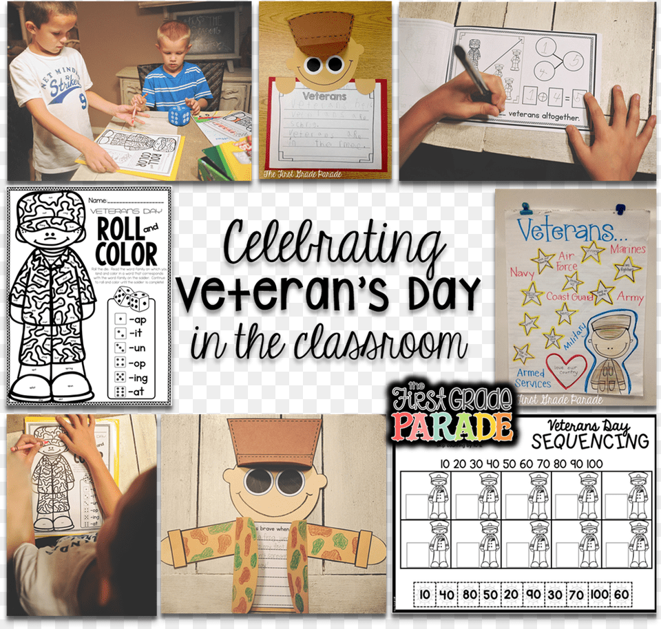 Veterans Day Project First Grade, Boy, Child, Person, Male Png Image