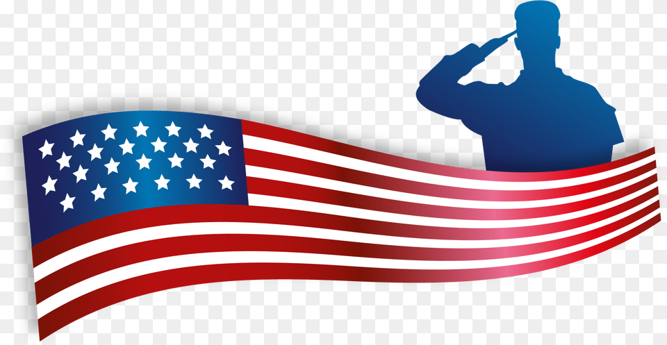 Veterans Day Transparent Thank You For Serving Our Country Banners, American Flag, Flag, Adult, Male Png Image