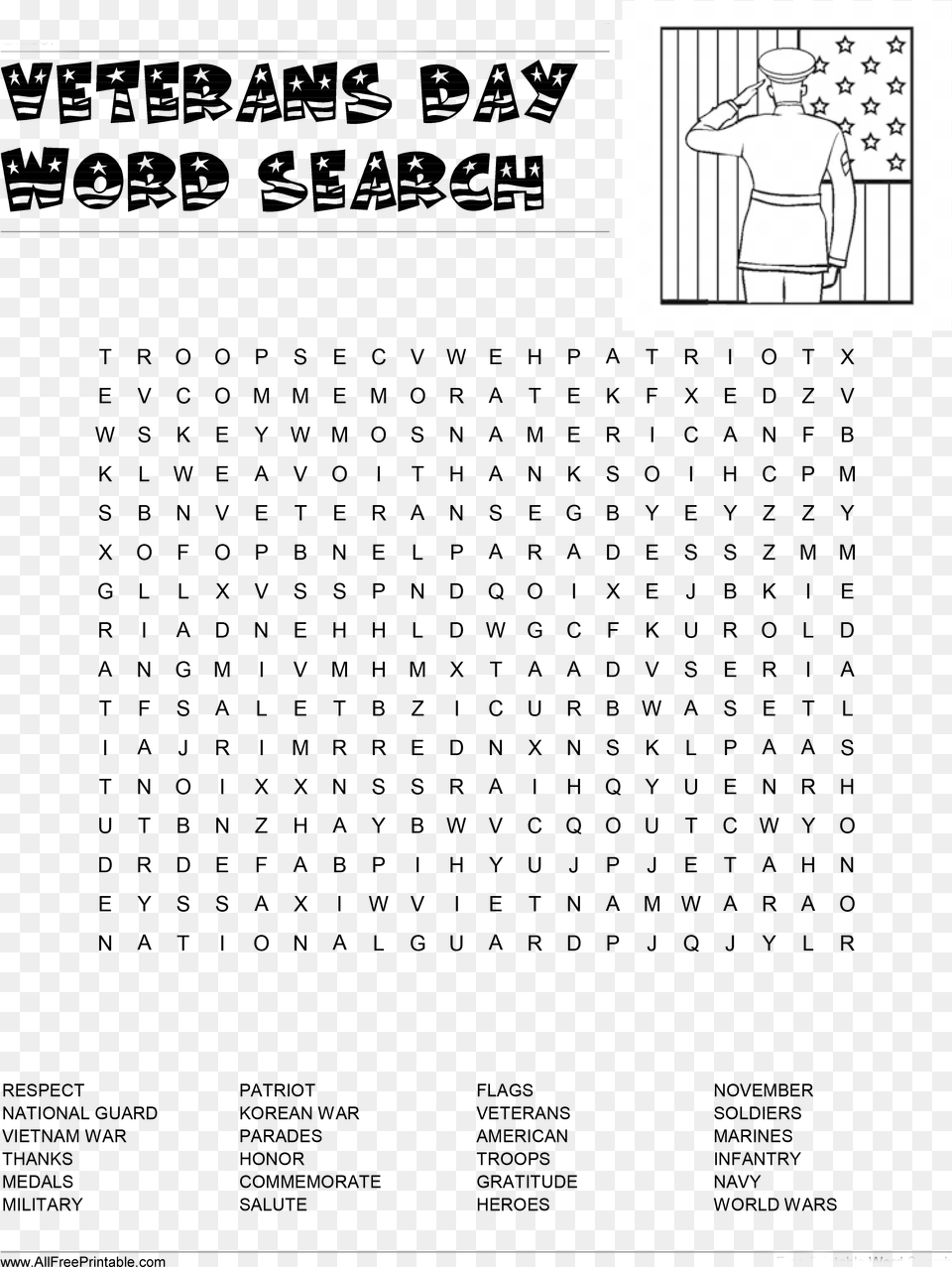 Veterans Day Word Search Veteran, Person Free Png