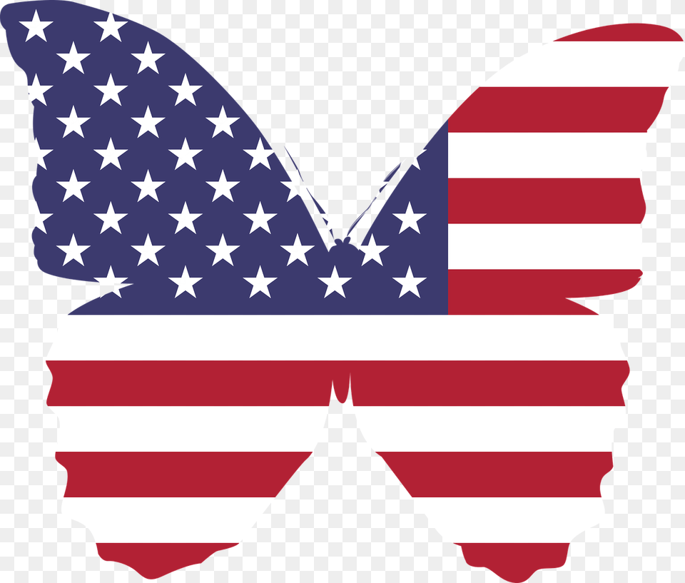 Veterans Dayflagflag Of The United States Usa Flag Butterfly Clip Art, American Flag Png