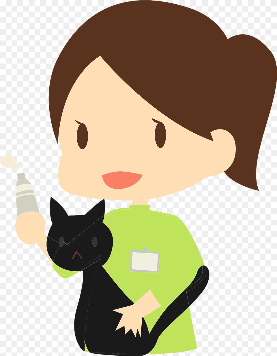 Veterinarian Checking A Cat Clipart, Baby, Person Free Png Download