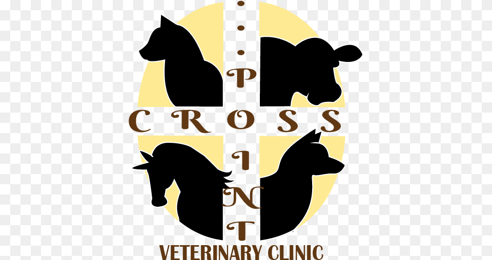 Veterinary Logo Design For Cross Point Illustration, Symbol, Animal, Canine, Dog Free Png Download