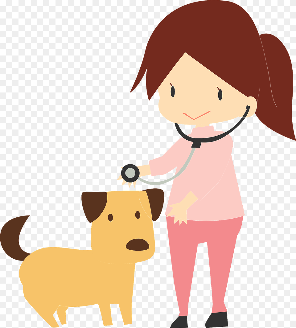 Veterinary Physician Seeing A Dog Clipart, Person, Face, Head Free Png