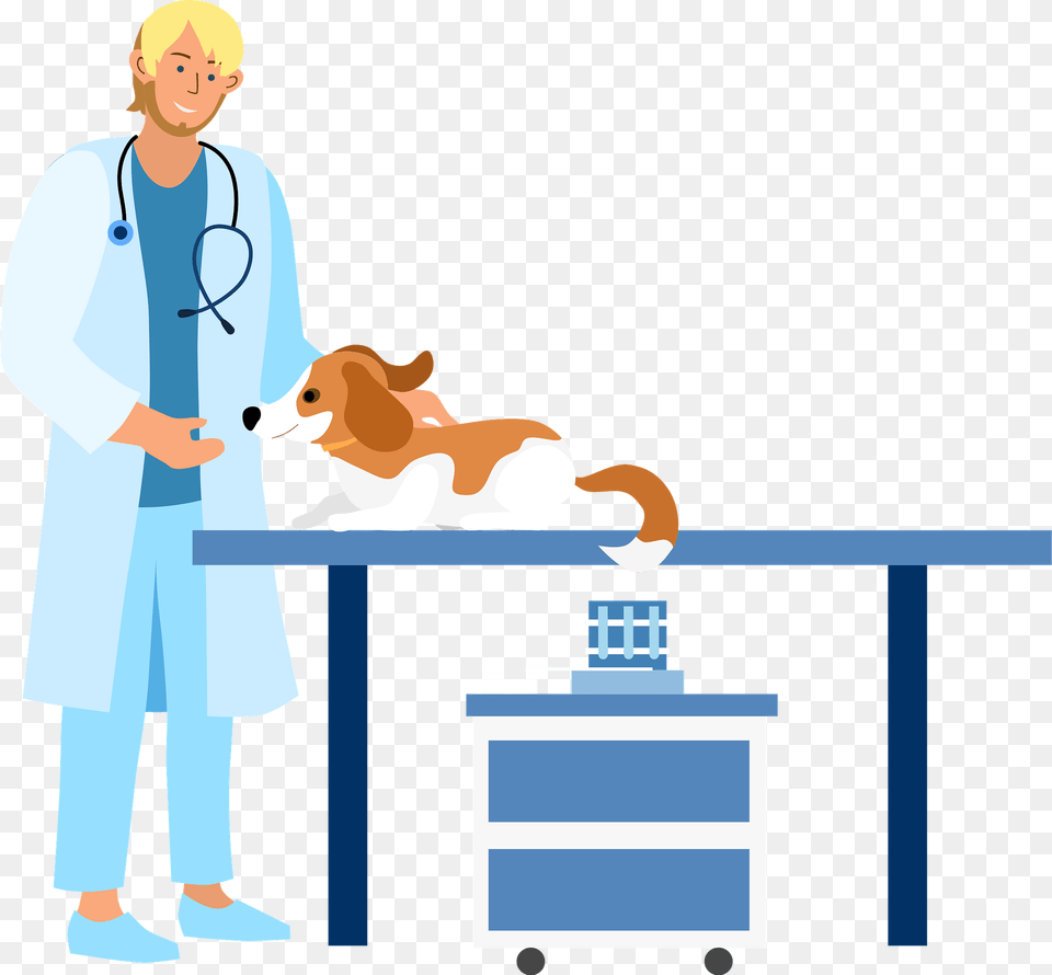 Veterinary With A Dog Clipart, Doctor, Architecture, Building, Hospital Free Png Download