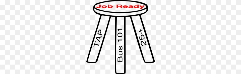 Vets Job Ready Three Legged Stool Outline Clip Art Free Png