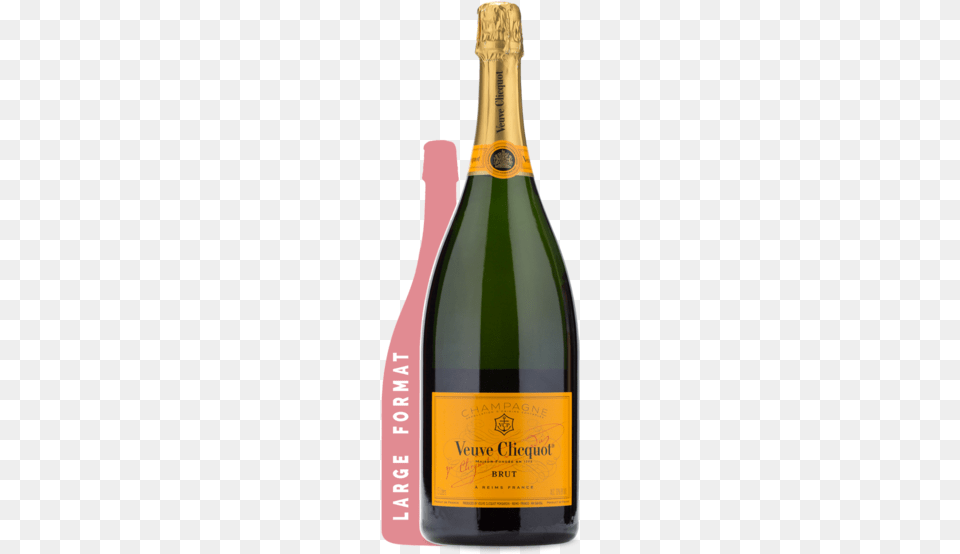 Veuve Clicquot Ponsardin Brut Champagne Magnum Veuve Clicquot Brut Nv Champagne Magnum 15 Litre, Alcohol, Beverage, Bottle, Liquor Free Png Download