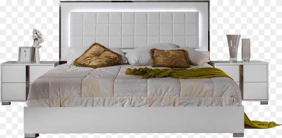 Vg Made In Italy White Lacquer Bedroom Set Bed Room Set, Cushion, Furniture, Home Decor, Indoors Free Png Download
