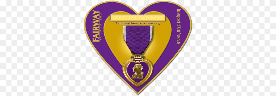 Vhg Logo Valley Forge Purple Heart Flag 4 Ft X 6 Ft Nylon, Gold, Trophy, Gold Medal, Badge Png