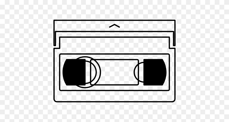 Vhs Recording Tape Technology Icon, Gray Free Png Download