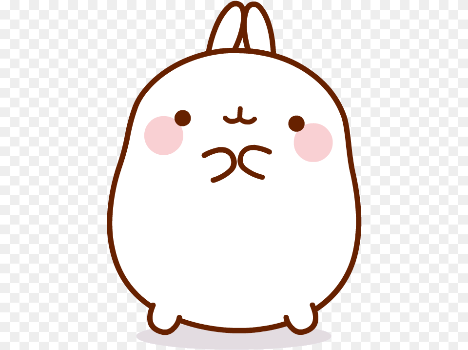 Via Giphy Love Stickers Molang Transparent Cute Gif, Bag, Backpack Png