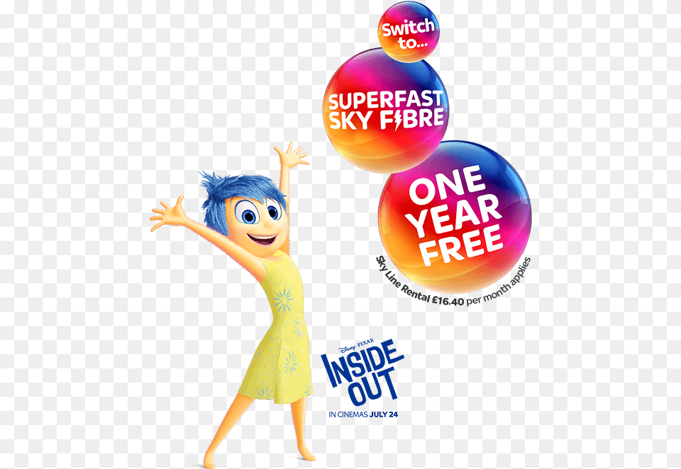 Via Sky Com Inside Out, Advertisement, Poster, Sphere, Person Free Png