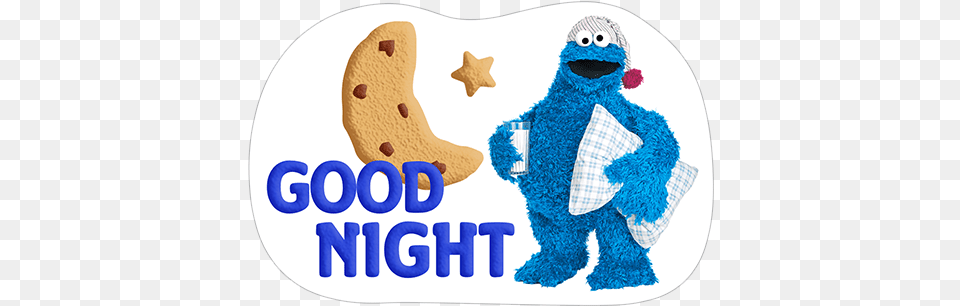 Viber Sticker Cookie Monster Stickers Cookie Monster Good Night, Food, Sweets, Plush, Toy Png Image