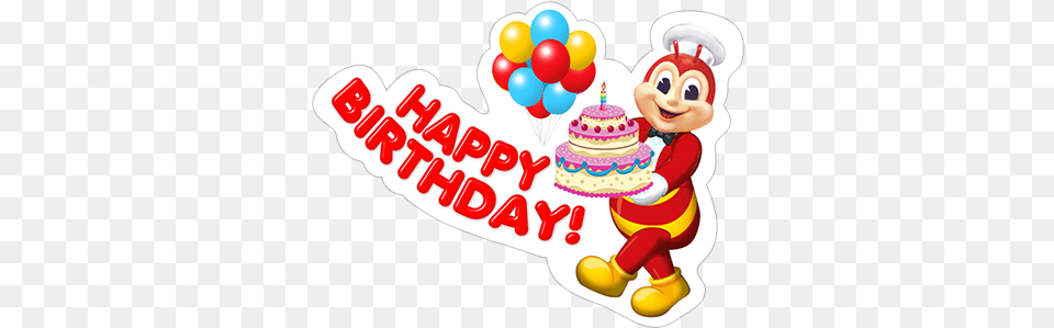 Viber Sticker Jollibee And Friends Birthday Party Coloring Book, People, Person, Birthday Cake, Cake Png
