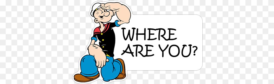 Viber Sticker Popeye Extraordinary You The Life You39re Meant, Kneeling, Person, Book, Comics Free Png