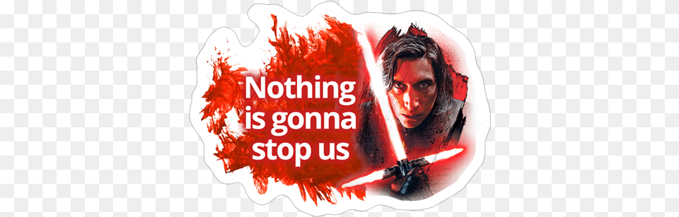 Viber Sticker Star Wars Star Wars The Last Jedi Kylo Ren Brushstroke Canvas, Face, Head, Person, Photography Png
