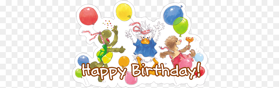 Viber Sticker Suzy39s Zoo Clipart Happy Birthday Suzy Zoo, Balloon, People, Person, Birthday Cake Free Transparent Png