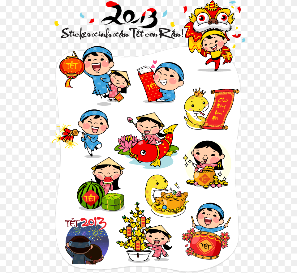 Viber Stickers Happy New Year Happy New Year Cartoon Sticker, Book, Comics, Publication, Baby Free Transparent Png